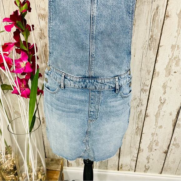 Paige - NWT Overall Denim Mini Dress - Picture 5 of 13